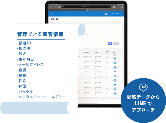 顧客データからLINEでアプローチ